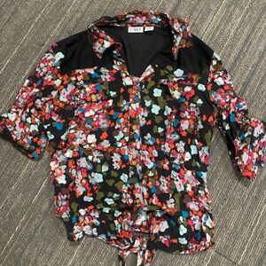 Cato Multicolor Floral Top